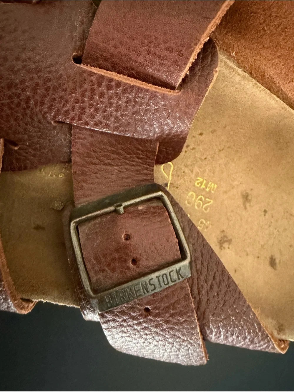 Papillio Santa Fe Birkenstock Men’s Brown Strappy Buckle Sandals Mens 12